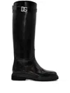 Dolce & Gabbana Logo-plaque Equestrian Boots