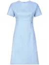 Dolce & Gabbana Raschel Tweed Midi Dress With Dg Logo In Pink