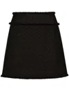 Dolce & Gabbana Wool-blend Tweed Miniskirt In Black