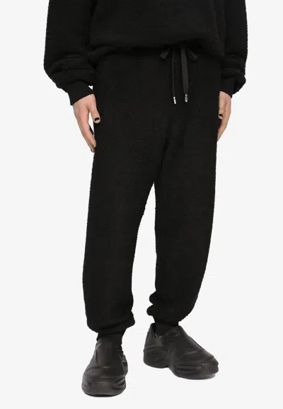 Dolce & Gabbana Bouclé Track Pants In Black
