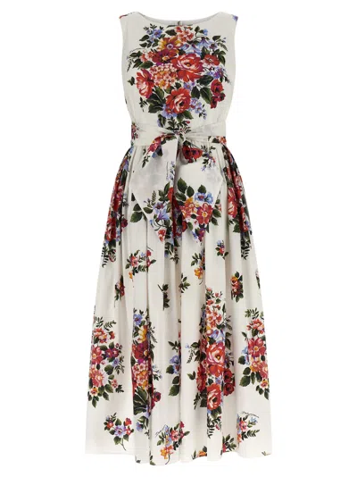 Dolce & Gabbana Bouquet Di Fiori Dress In White