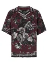 Dolce & Gabbana Bouquet Fiori Short Sleeve Notched Collar Shirt In Pink