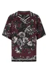 Dolce & Gabbana Bouquet Fiori Short Sleeve Notched Collar Shirt In Animal Print
