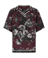 Dolce & Gabbana Bouquet Fiori Short Sleeve Notched Collar Shirt In Pink