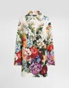 Dolce & Gabbana Abito Stampa Bouquet Fiori In Multi
