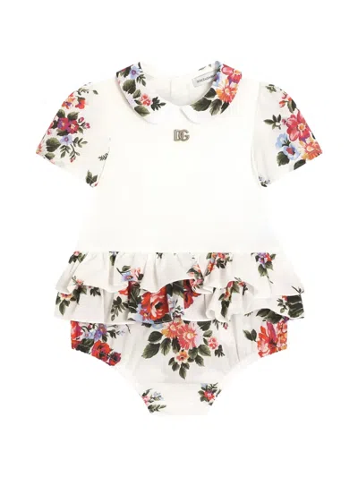 Dolce & Gabbana Babies' Bouquet-print Body In Multi