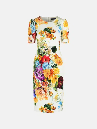 Dolce & Gabbana Bouquet Print 'cretonne' Dress In Multi