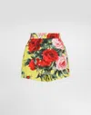 Dolce & Gabbana Bouquet-print Poplin Shorts In Print