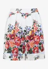 Dolce & Gabbana Floral Print Knee Length Tailored Shorts In Multi