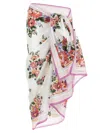 Dolce & Gabbana Women Cotton Beach Wrap With Floral Print In White