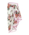 Dolce & Gabbana Women Cotton Beach Wrap With Floral Print In White