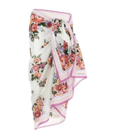 DOLCE & GABBANA DOLCE  GABBANA BOUQUET SARONG SKIRT