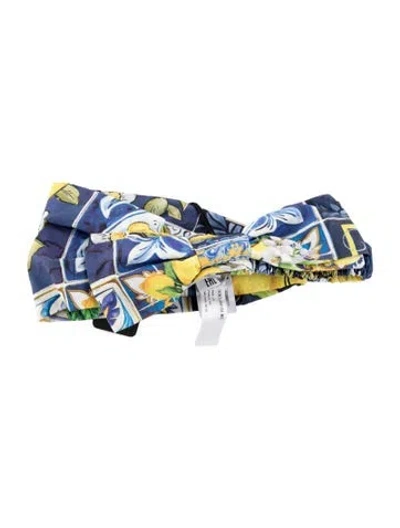 Pre-owned Dolce & Gabbana Bow Accent Headband W/tags In Multi