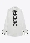 Dolce & Gabbana Dolce&gabbana White Silk Shirt With Bows In White