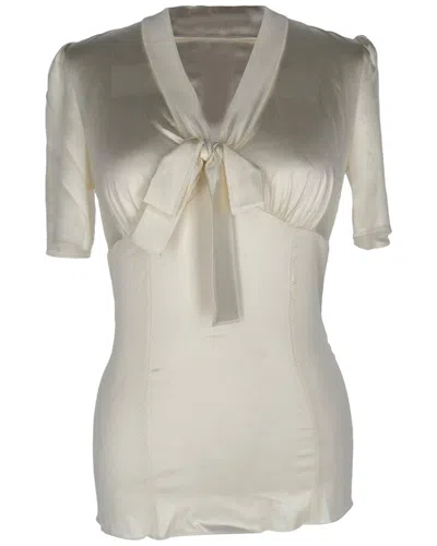 Pre-owned Dolce & Gabbana Bow Blouse