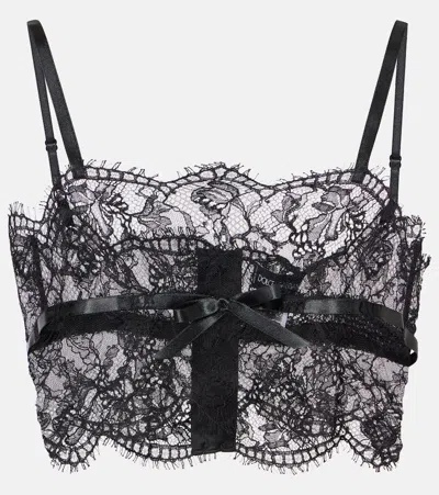 Dolce & Gabbana Black Lace Bra In Nero