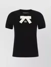 Dolce & Gabbana Bow Detail Crew Neck Short Sleeve T-shirt In Black
