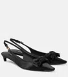 Dolce & Gabbana Satin Slingbacks With Bow Detail In Black