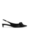 Dolce & Gabbana Satin Slingback Pumps In Black