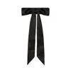 Dolce & Gabbana Bow-embellished Silk Belt In Black