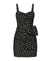 Dolce & Gabbana Polka-dot Mini Dress In Black