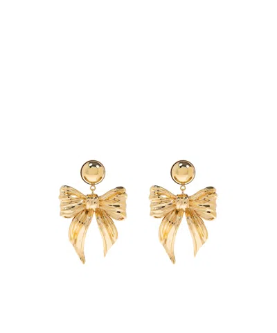 Dolce & Gabbana Dolce  Gabbana Bow Shaped Clip On Earrings In Gold