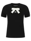 Dolce & Gabbana Bow Detail Crew Neck Short Sleeve T-shirt In Black