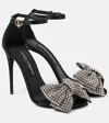 Dolce & Gabbana Rhinestone Decorative High-heeled Sandals In Black
