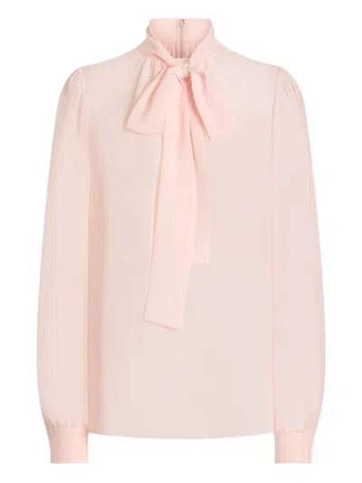 Dolce & Gabbana Bow-tie High-neck Blouse