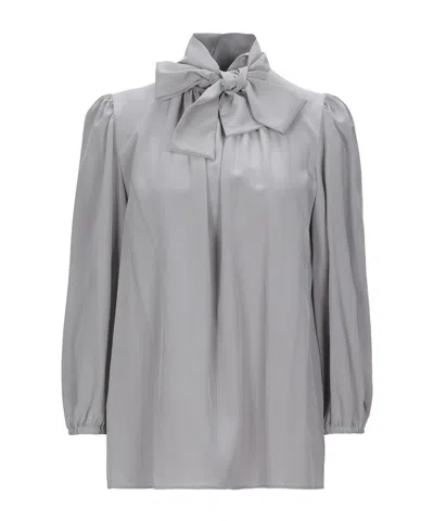 Dolce & Gabbana Bowknot Long-sleeved Shirt In Multi