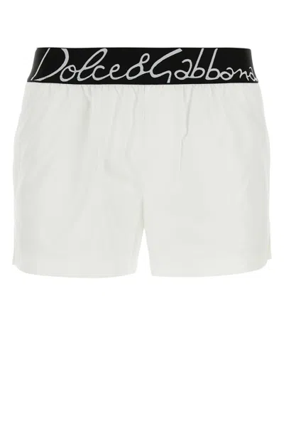 Dolce & Gabbana Boxer Corto+pochette-6 Nd  Male In White