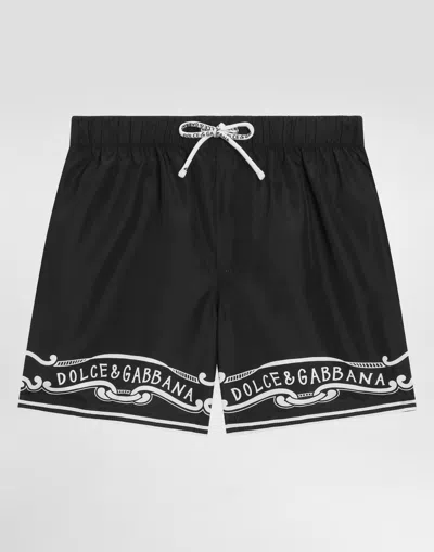 Dolce & Gabbana Boxer Da Mare In Tela Stampa Bandana