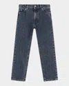 Dolce & Gabbana Boy's 5-pocket Denim Jeans With Logo Tag In Sea Blue