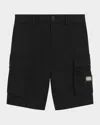 Dolce & Gabbana Boy's Branded Bermuda Cargo Shorts In Nero