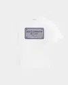 Dolce & Gabbana Boy's Branded Plaque Graphic T-shirt In Bianco