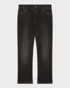 Dolce & Gabbana Graffiti-print Straight-leg Jeans In Black