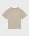 Dolce & Gabbana Boy's Embossed Logo-print T-shirt In Beige