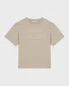 Dolce & Gabbana Boy's Embossed Logo-print T-shirt In Beige