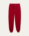 Dolce & Gabbana Logo-patch Cotton Track Pants In Bright Red