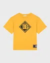 Dolce & Gabbana Boy's Interlocked Logo-print T-shirt In Bright Yellow
