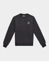 Dolce & Gabbana Boy's Logo Crest Patch Crewneck Sweatshirt In Gray