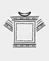 Dolce & Gabbana Boy's Logo-print Bandana T-shirt In Bandana Blu Fbco