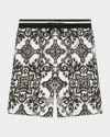 Dolce & Gabbana Majolica-print Shorts In Black