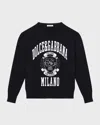 Dolce & Gabbana Printed Cotton Sweater In Dark Blue
