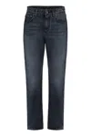 Dolce & Gabbana Black Mid-rise Straight-leg Jeans