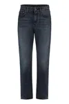 Dolce & Gabbana Black Mid-rise Straight-leg Jeans In Denim
