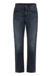 Dolce & Gabbana Black Mid-rise Straight-leg Jeans In Variante Abbinata