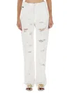 Dolce & Gabbana Gerade Jeans Im Distressed-look In White