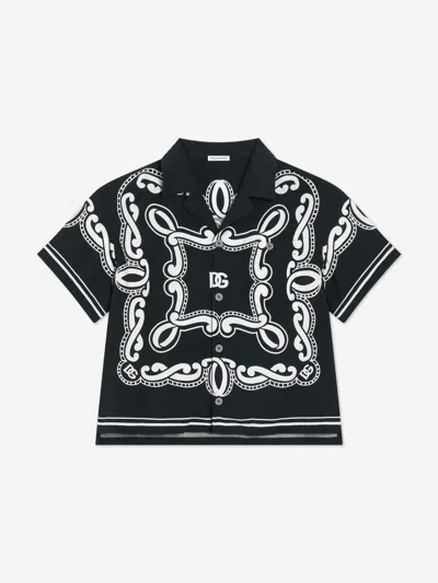DOLCE & GABBANA DOLCE & GABBANA BOYS BANDANA PRINT SHIRT