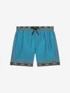Dolce & Gabbana Boys Bandana Print Swim Shorts In Blue